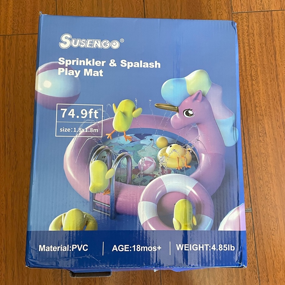 NEW Unicorn Splash Pads Sprinkler Large 71" Pool - Picture 10 of 10